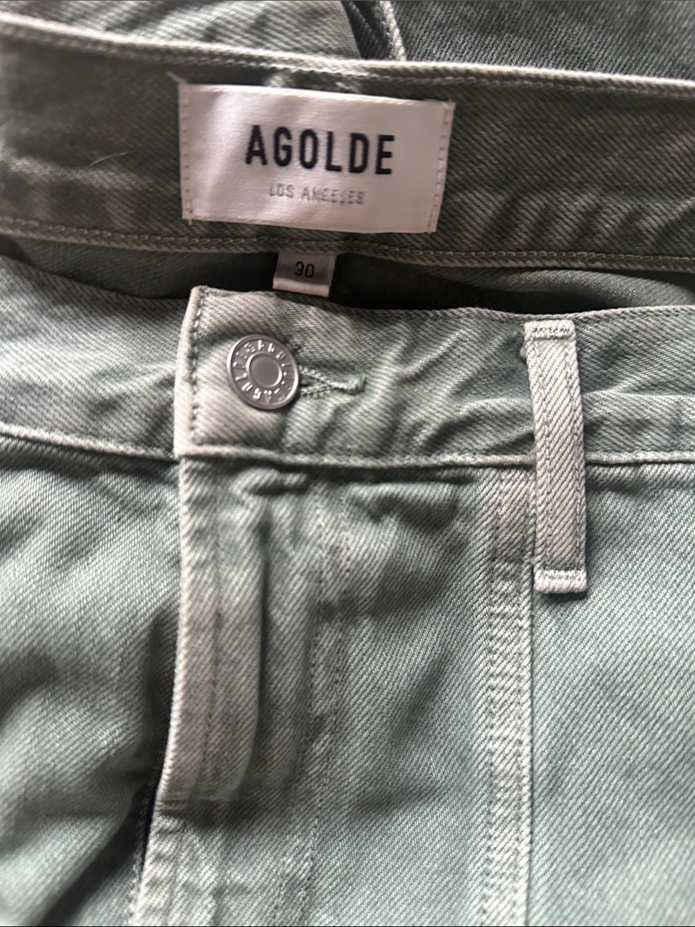 Agolde Olive Green Straight-Leg Carpenter Jeans - Picture 4 of 6